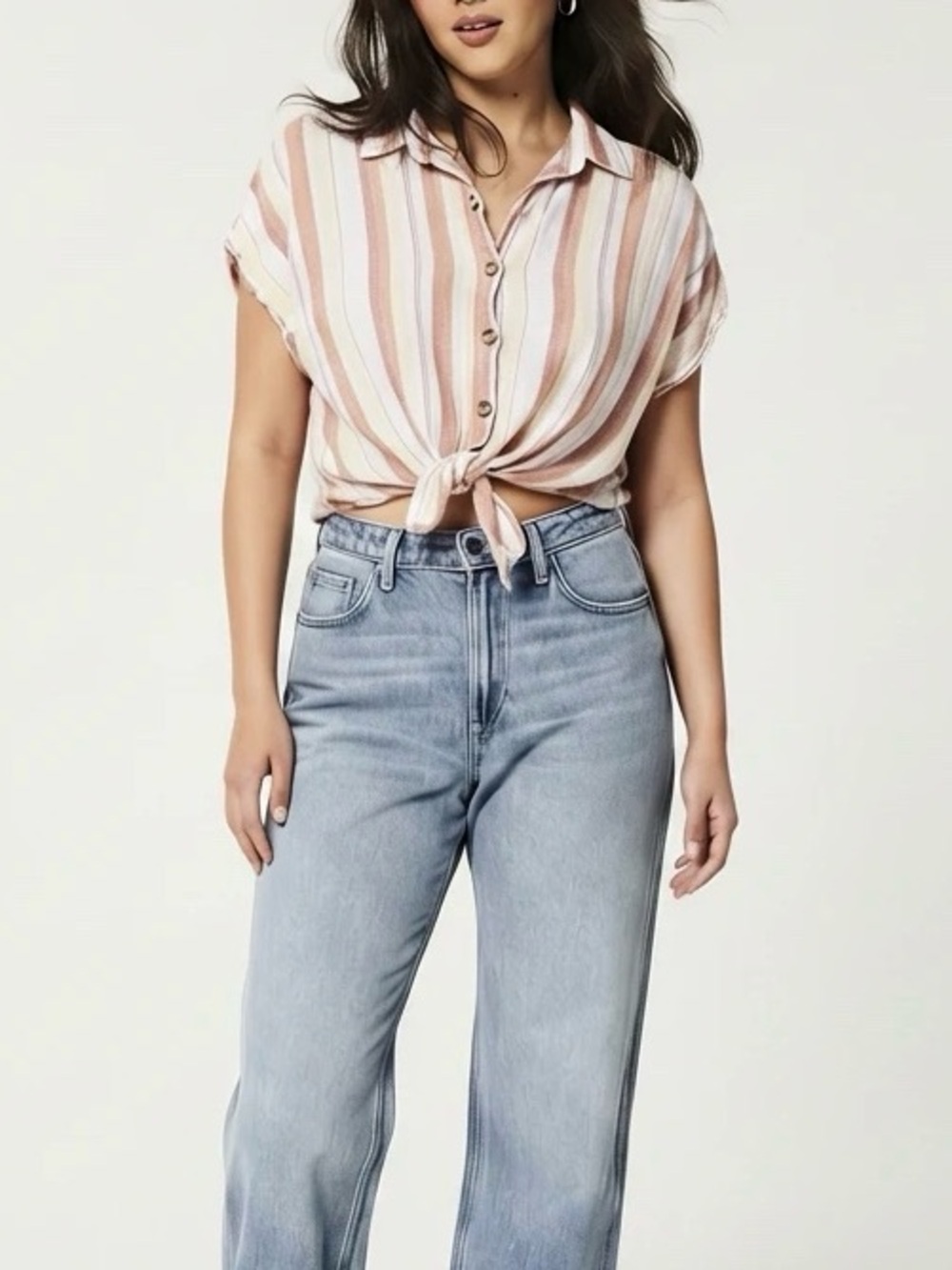 Thread Supply Striped Button Down Shirt - Picture 1 of 9